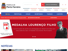 Tablet Screenshot of portoferreira.com.br